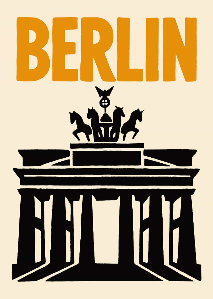 Berlin Brandenburg Gate Minimalist Art