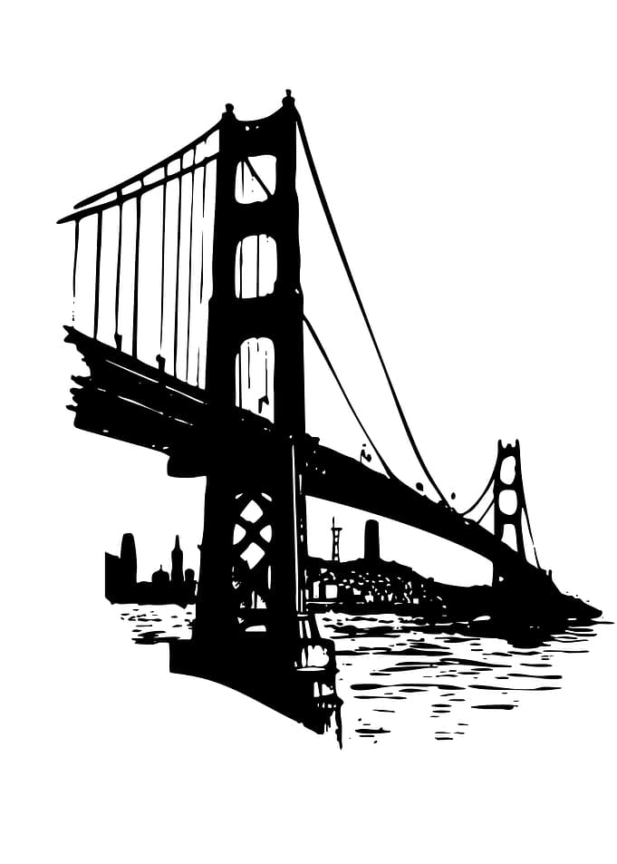 Golden Gate Bridge Black and White