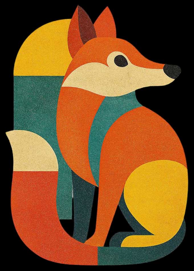 Geometric Fox Illustration