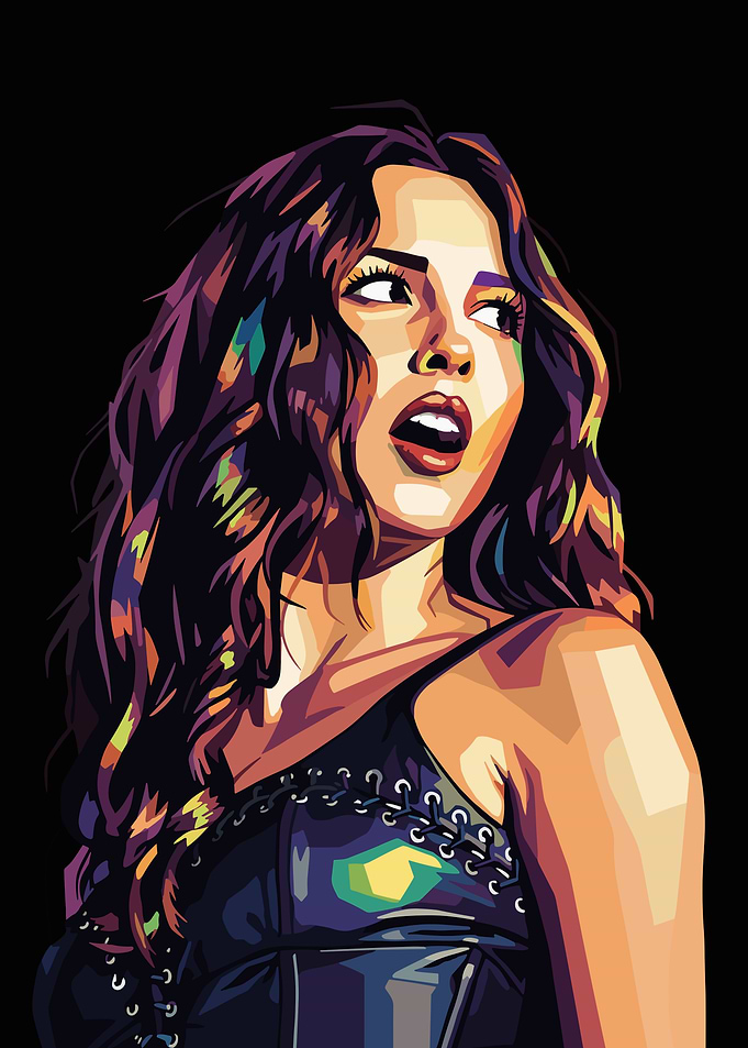 Olivia Rodrigo Pop Art Portrait