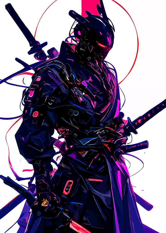 Cyberpunk Samurai Warrior