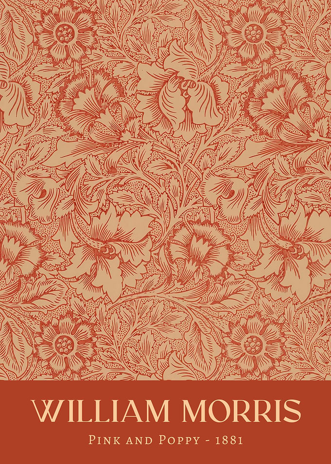 William Morris Pink and Poppy - 1881