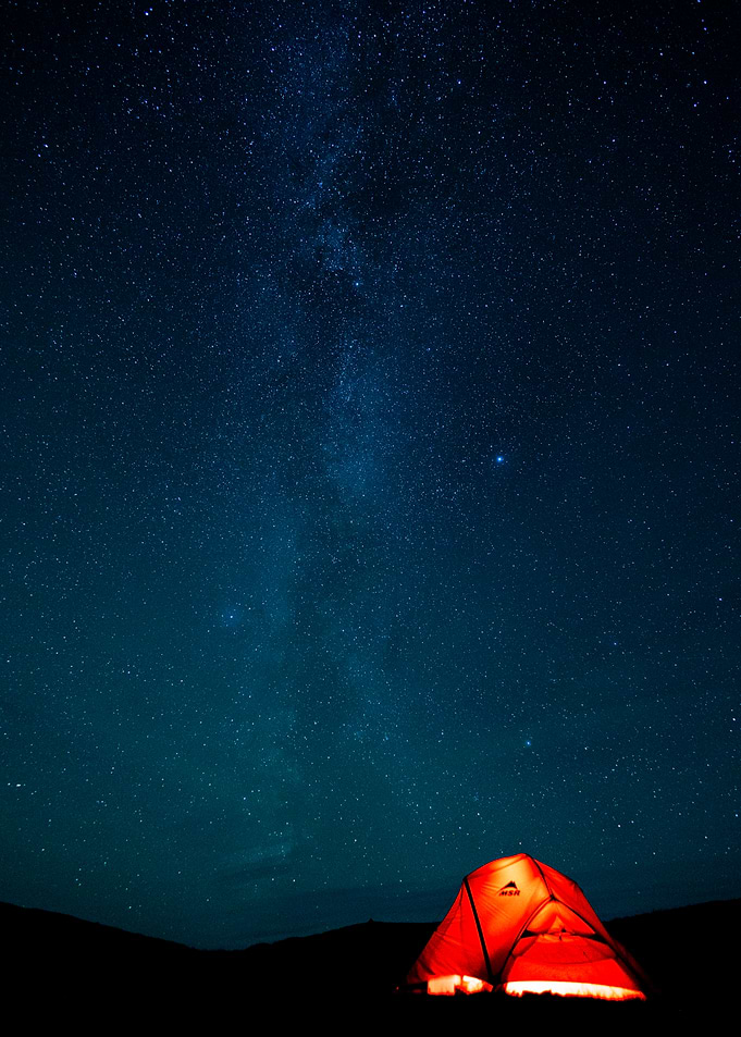 Camping under the stars