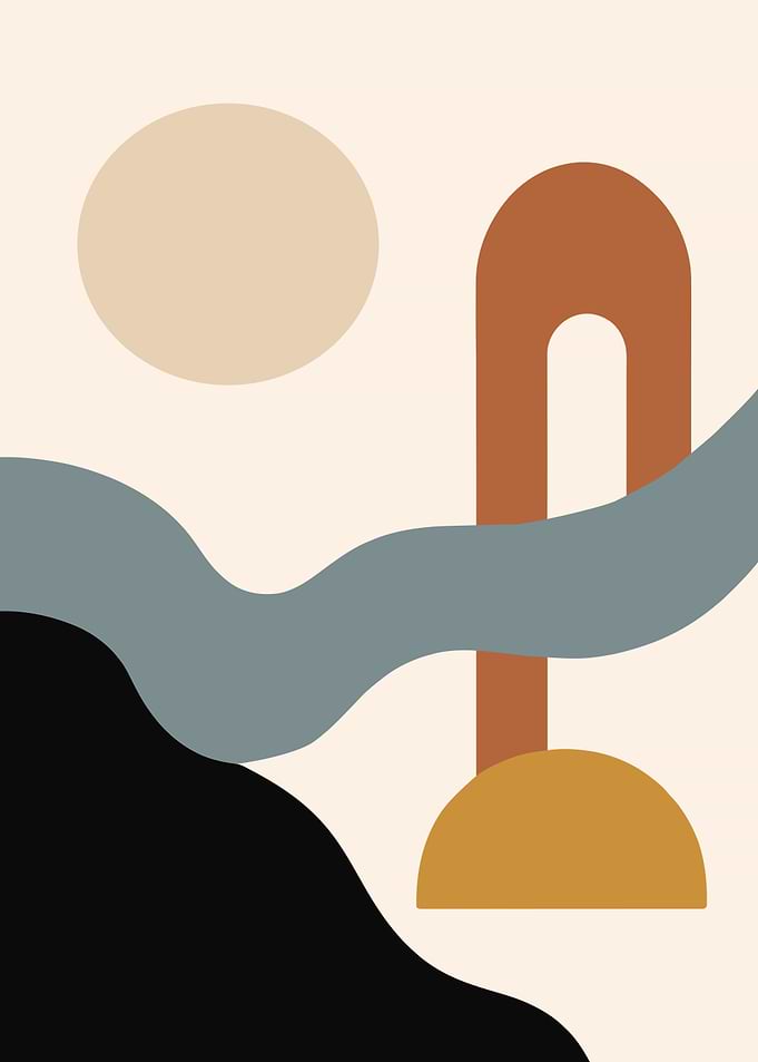 Abstract Geometric Landscape Art