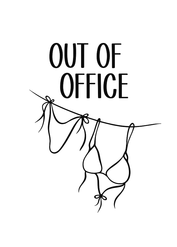 Out of Office Bikini Line Art