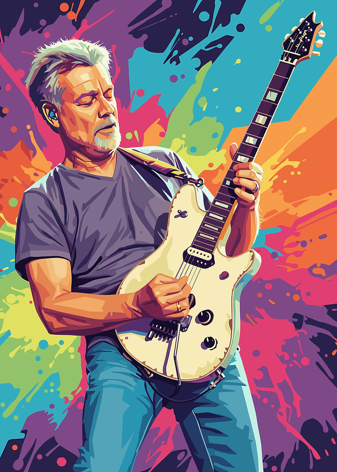 Eddie Van Halen Guitar Art