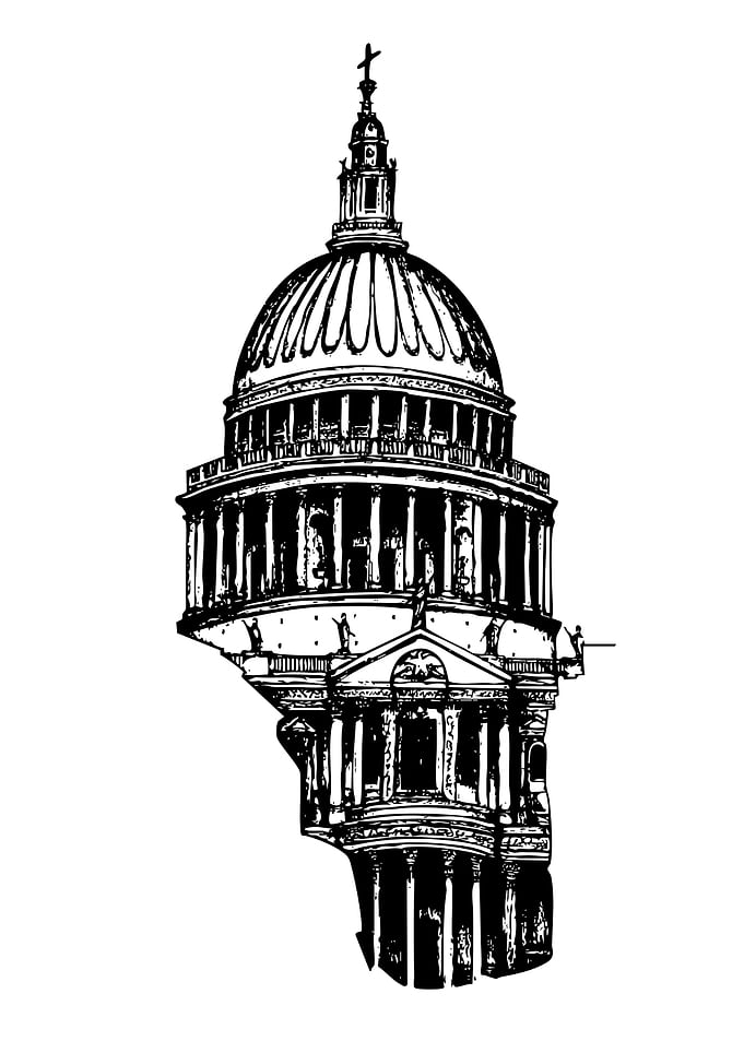 St. Paul's Cathedral Black and White
