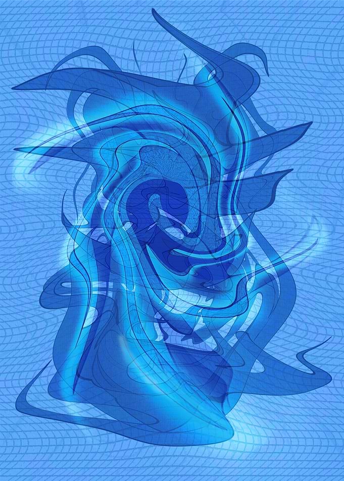 Abstract Blue Swirl SAID12S