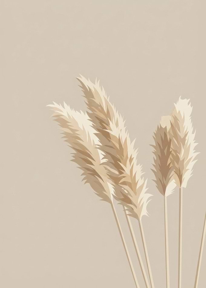 Minimalist Pampas Grass Illustration