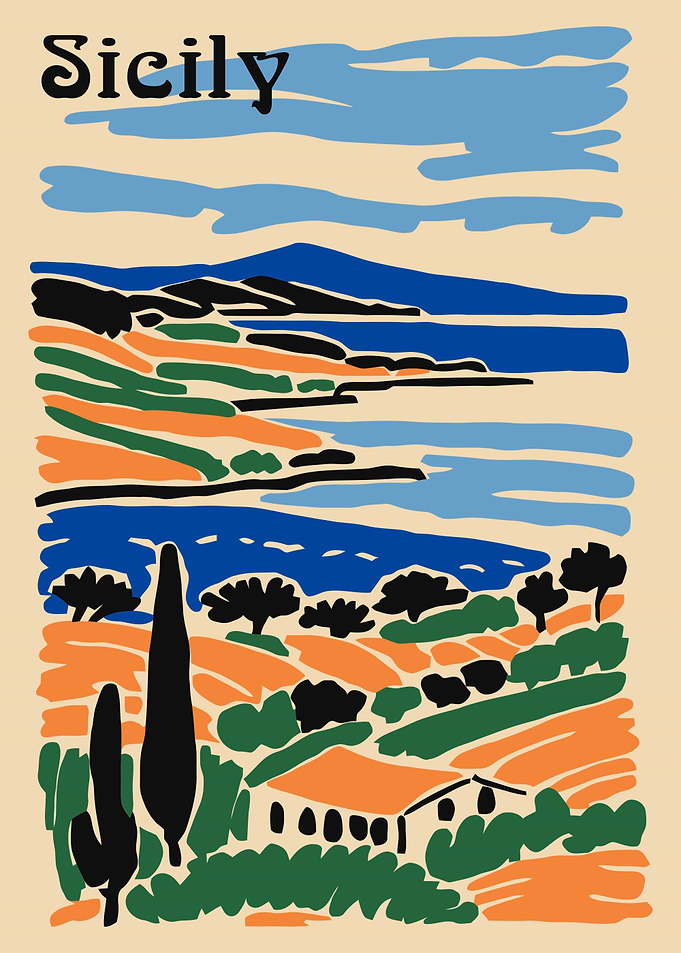 Sicily Travel Poster