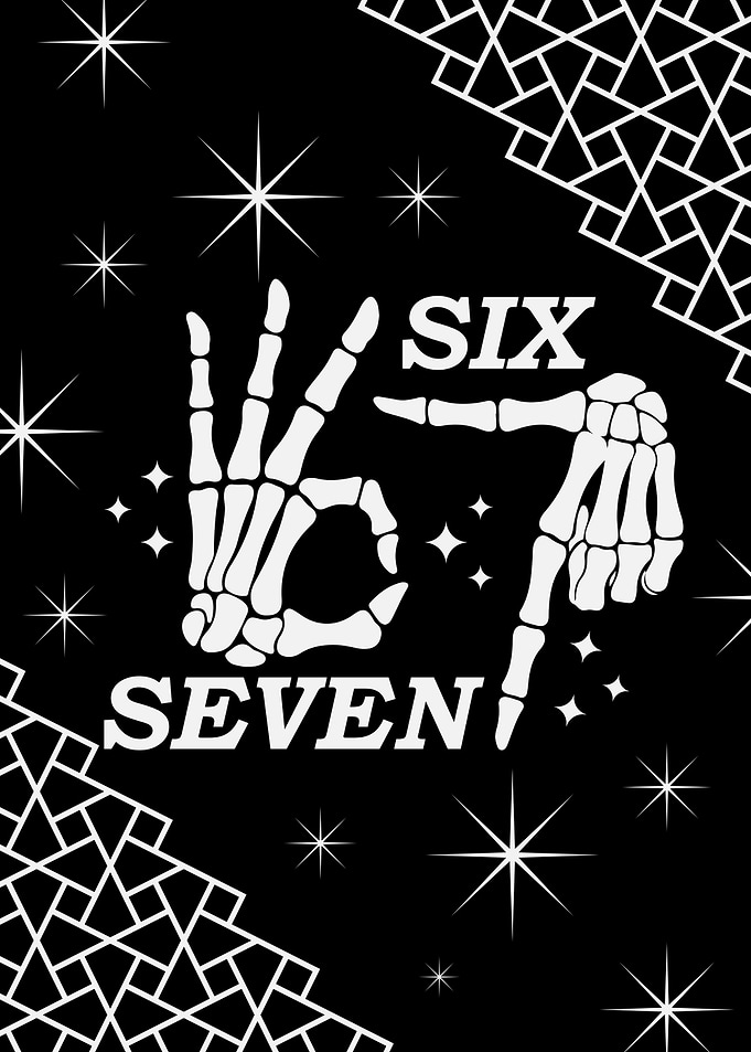 Six Seven Skeleton Hands Graphic
