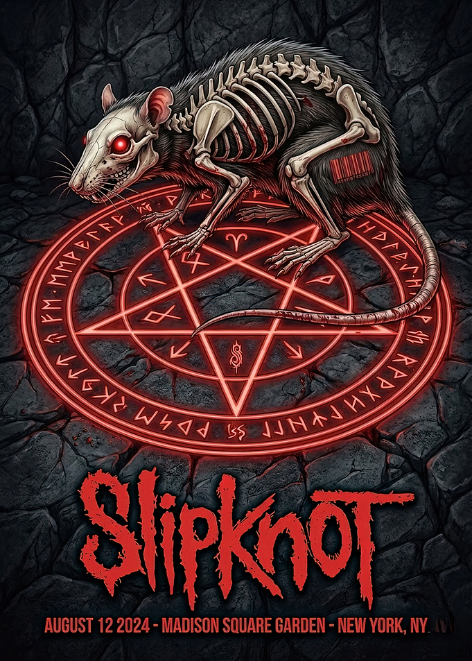 Slipknot August 12 2024 Concert Poster