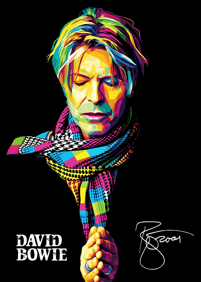 David Bowie Colorful Portrait