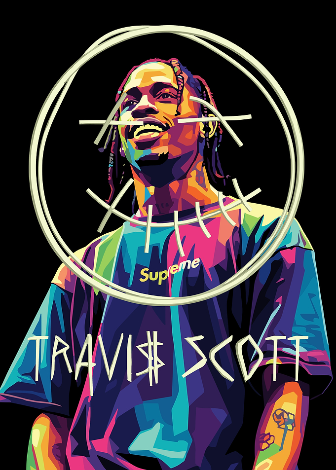 Travis Scott Pop Art Portrait