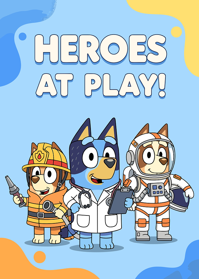 Bluey Cartoon Illustration