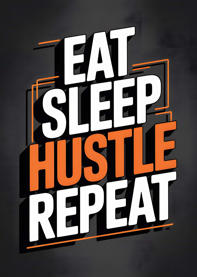 Eat Sleep Hustle Repeat Motivation