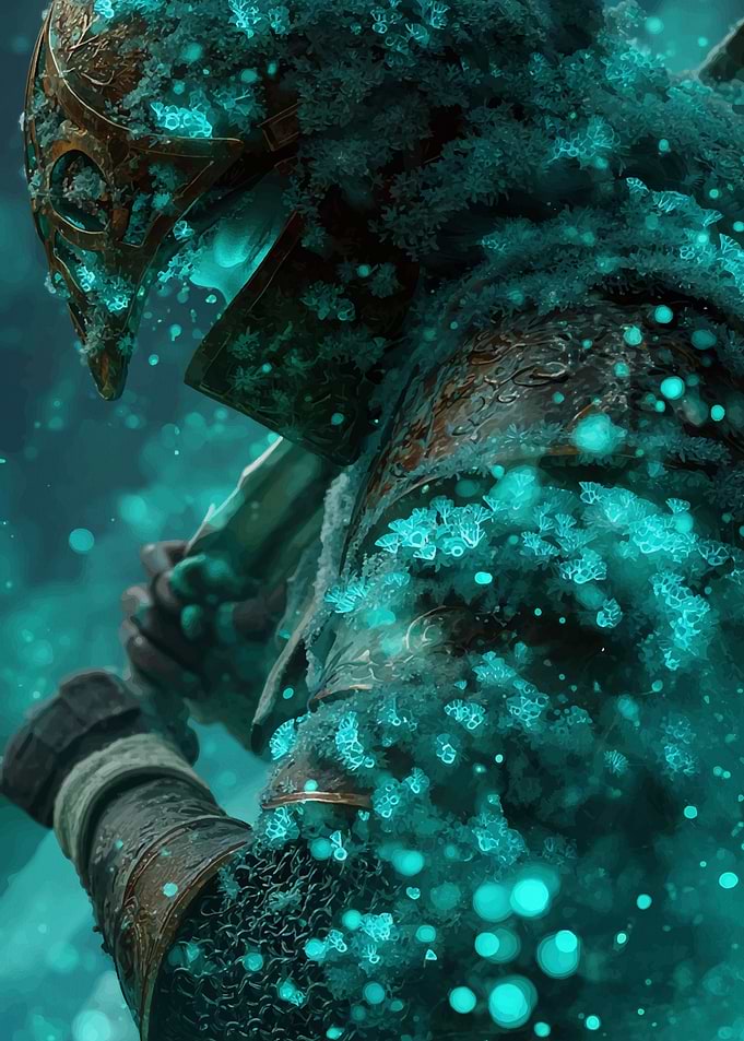 Glowing Knight in Armor