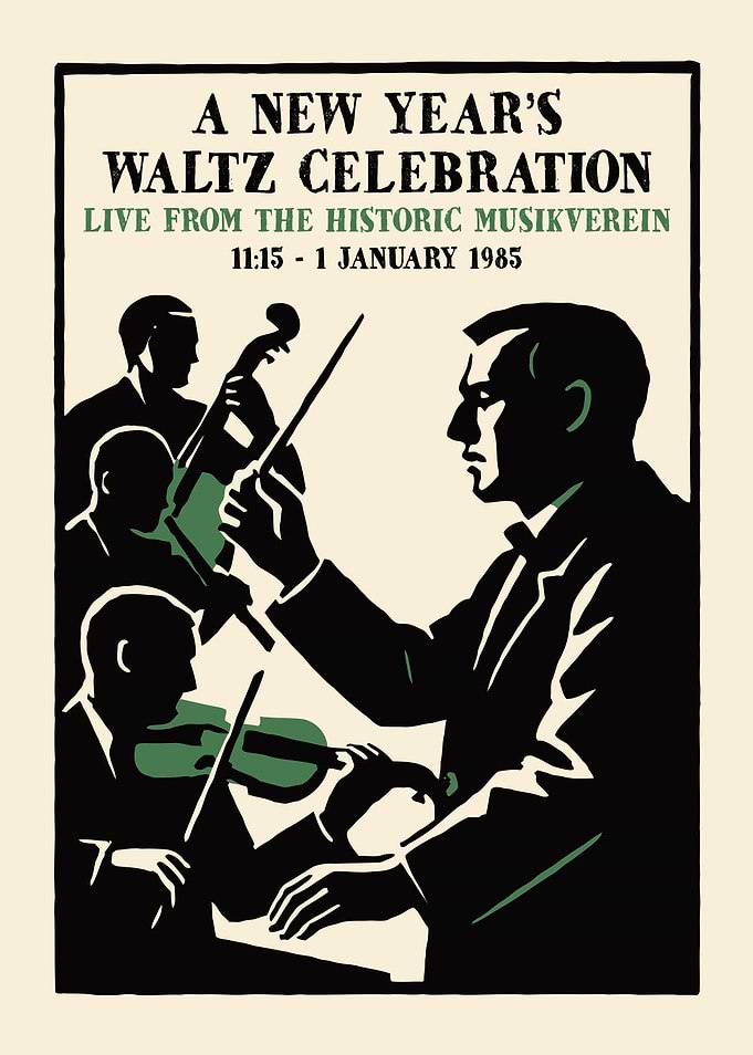 New Year's Waltz Celebration Poster
