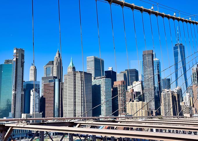 New York City Skyline from Brooklyn Bridge