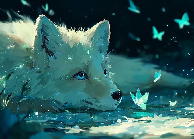 Fox and Butterflies