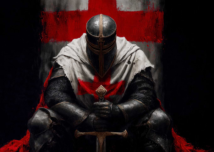 Crusader Praying