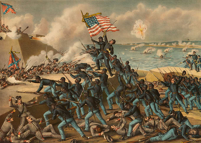 American Civil War Battle Scene