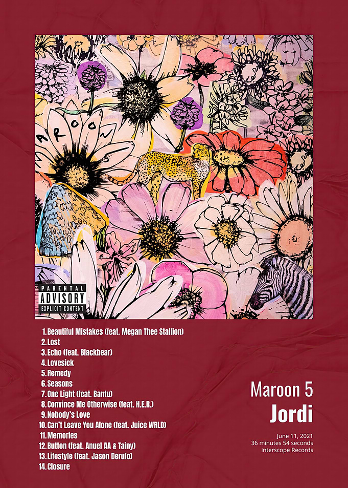 Maroon 5 - Jordi Album Cover