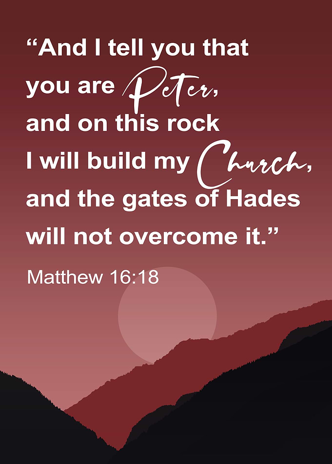 Bible verse Matthew 16:18 Motivational Scripture Quotes