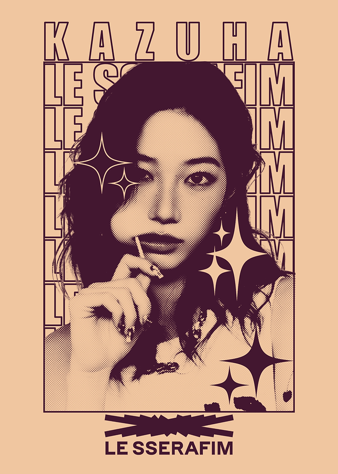 Kazuha LE SSERAFIM Retro Portrait