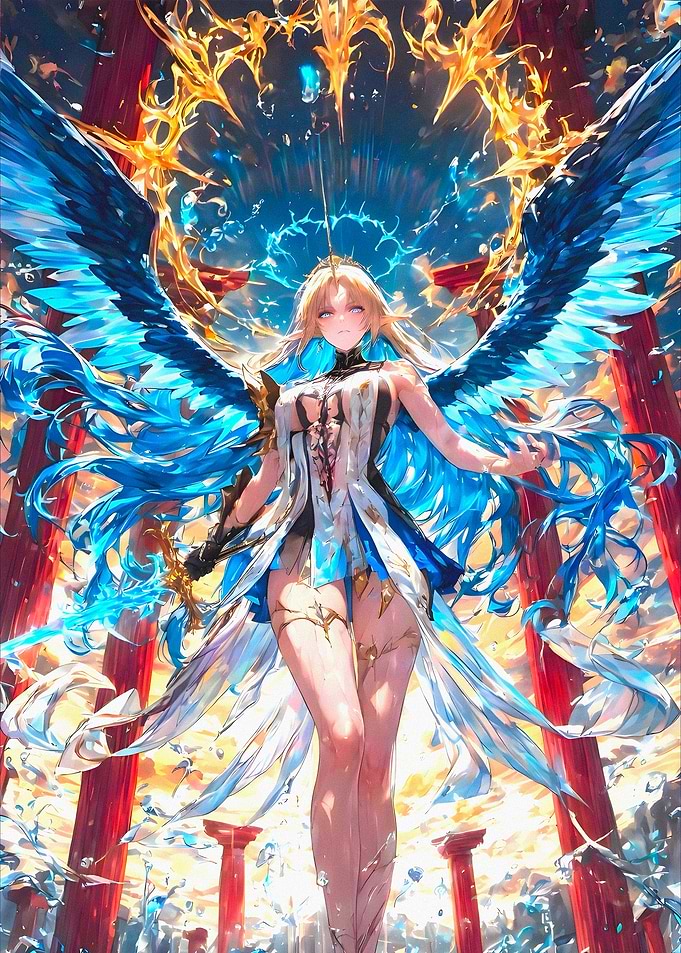 Winged Angel Warrior with Sword