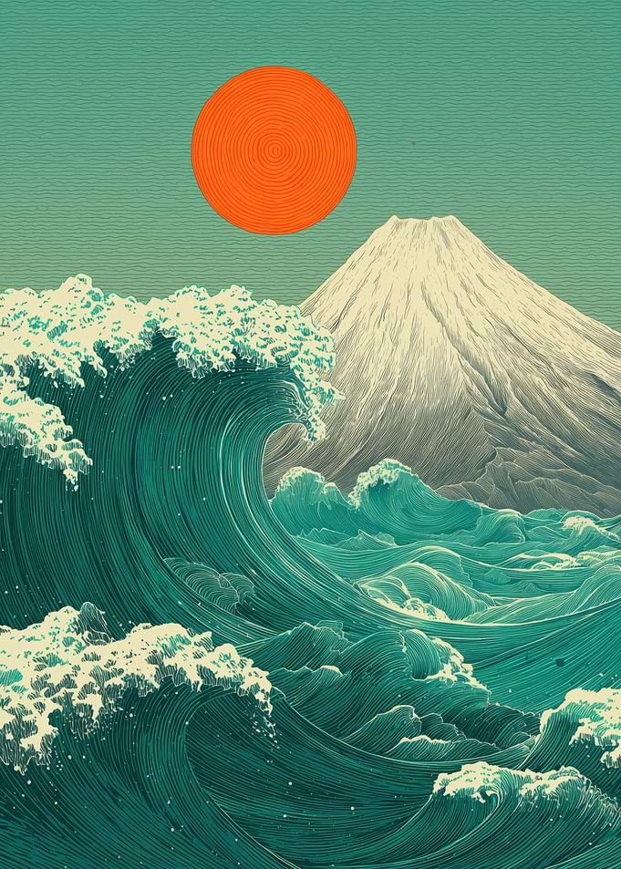 Great Wave with Mount Fuji
