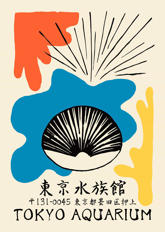 Tokyo Aquarium Abstract Poster