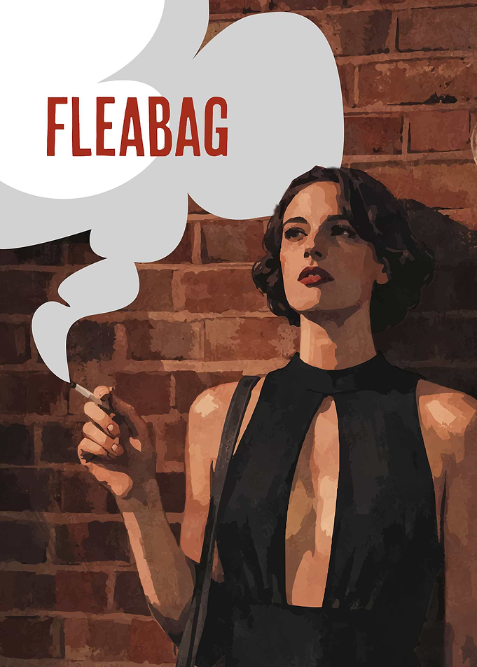 Fleabag Smoking Digital Art