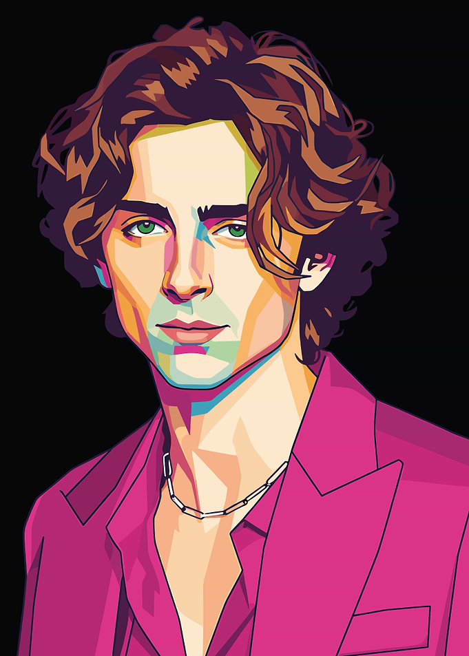 Timothée Chalamet Pop Art Portrait