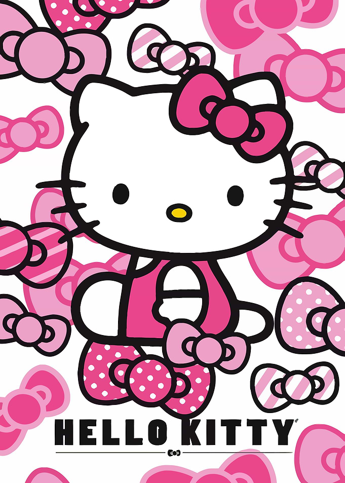 Hello Kitty with Pink Bows Pattern