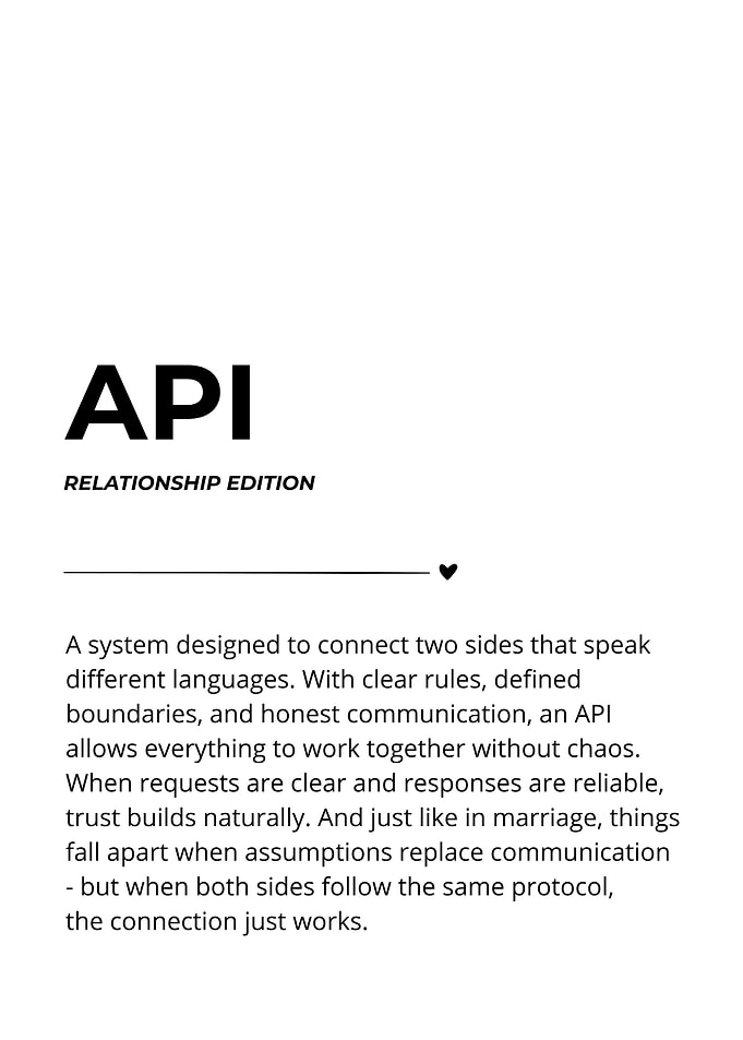 API Relationship Edition | Funny Wedding Gift for Programmers