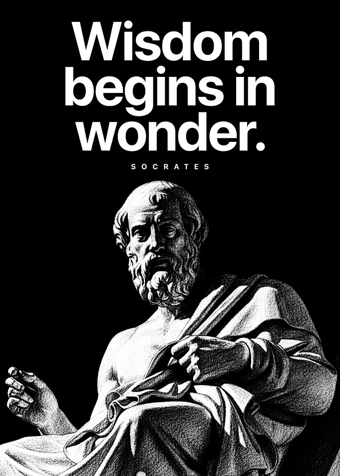 Philosophy Poster – Socrates Quote Wall Art