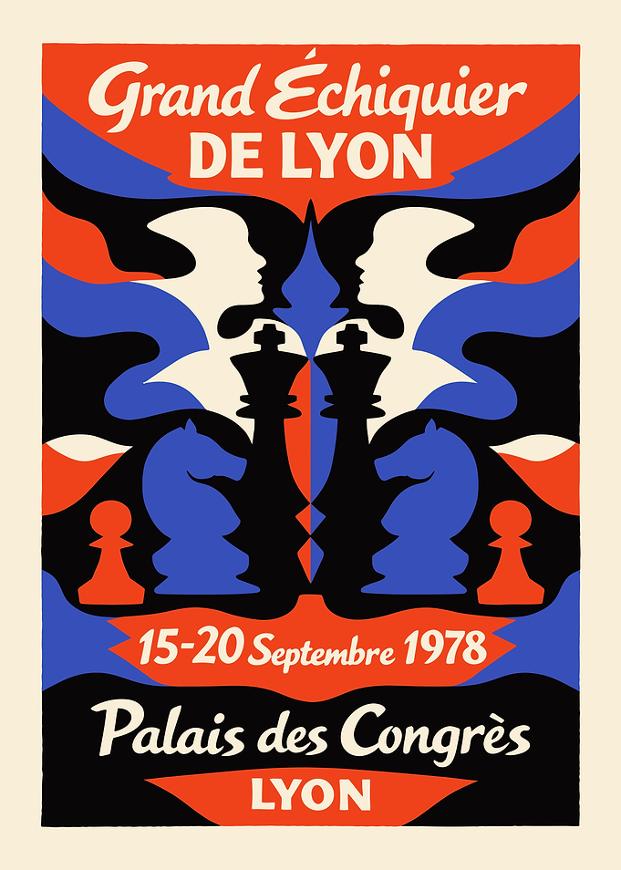 Grand Echiquier de Lyon Chess Poster