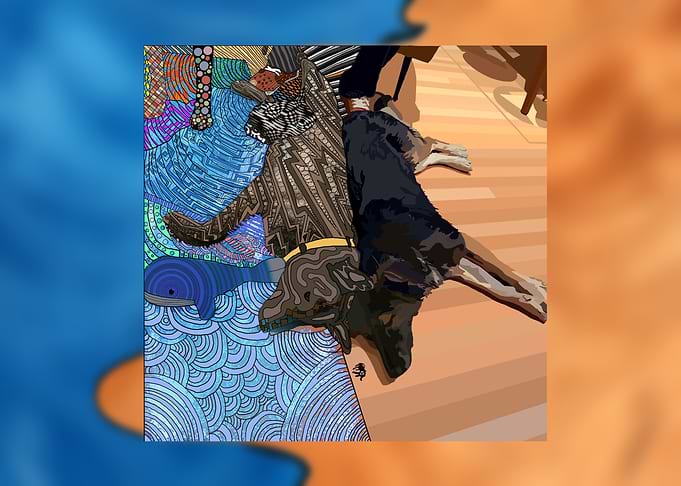 Dogs at rest Abstract Art