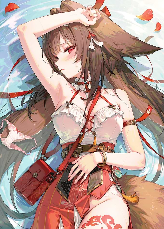 Anime Fox Girl Relaxing