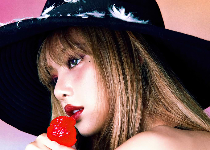 lisa with lipstick