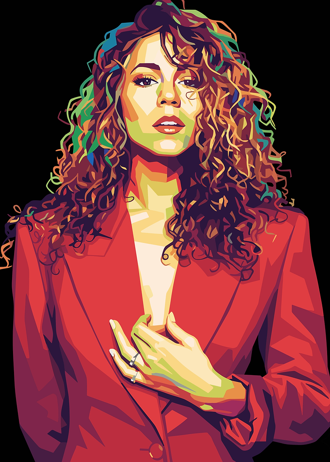 Pop Art Portrait of Mariah Carey