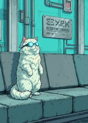 Cyberpunk Cat with Goggles