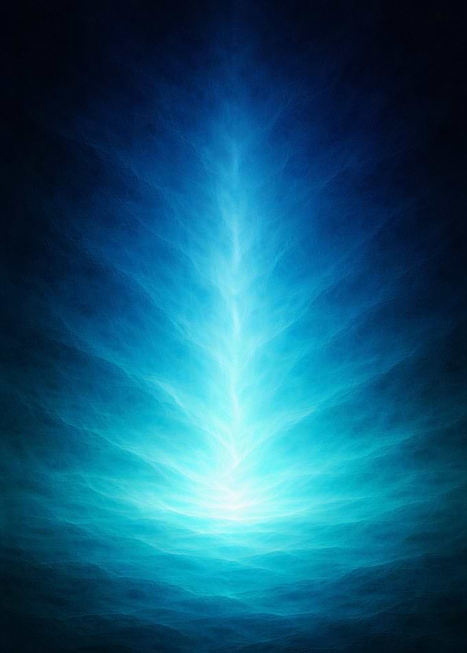 Azure Radiance Wall Art | Cool Blue Light Glow