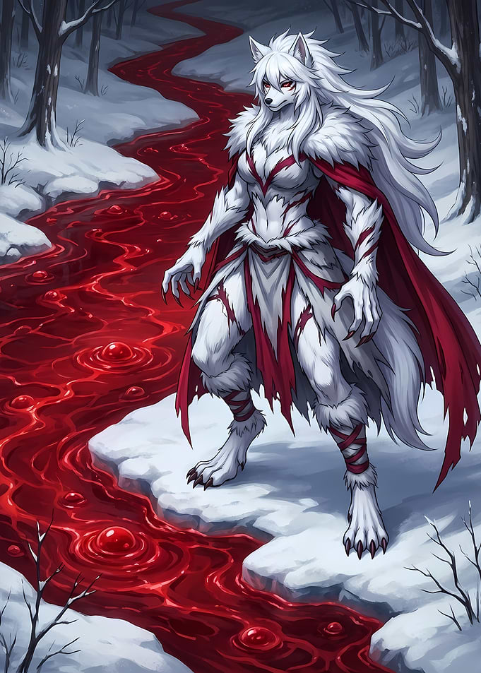 White Wolf Warrior by Red River