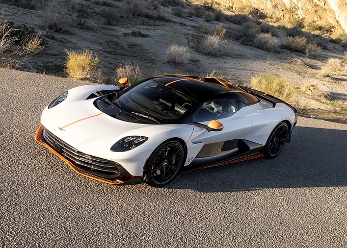 Aston Martin Valhalla White Sports Car