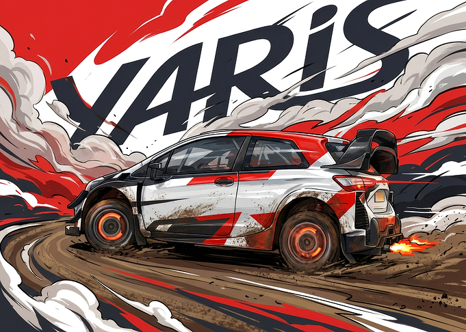 Yaris Rally Car in Action