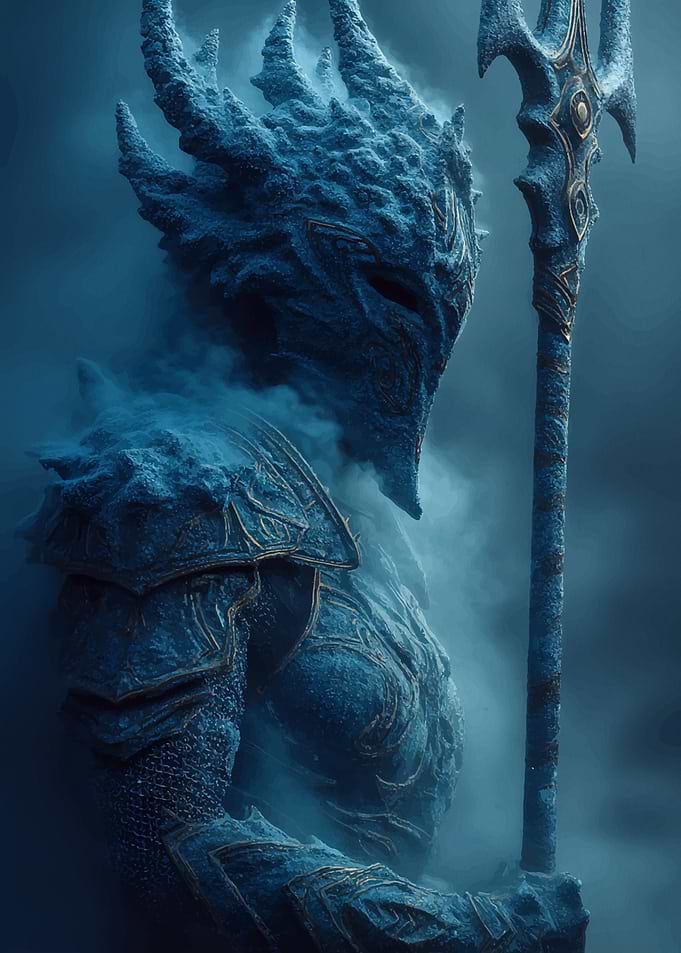 Icy Warrior with Trident
