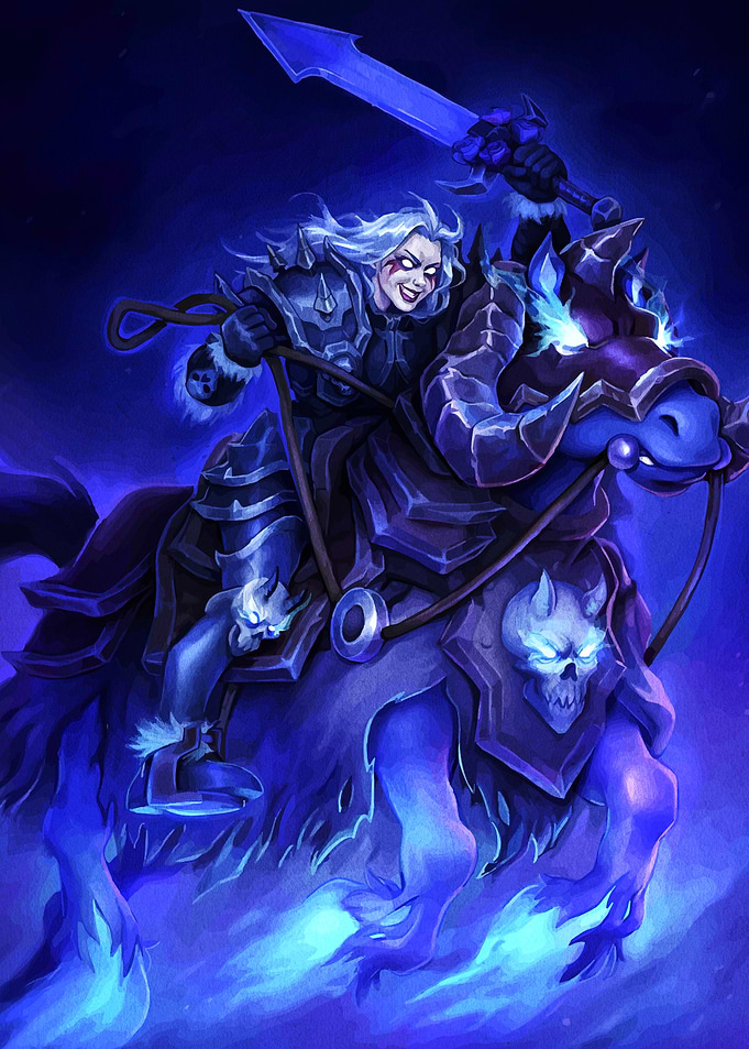 Fantasy Knight on Spectral Horse