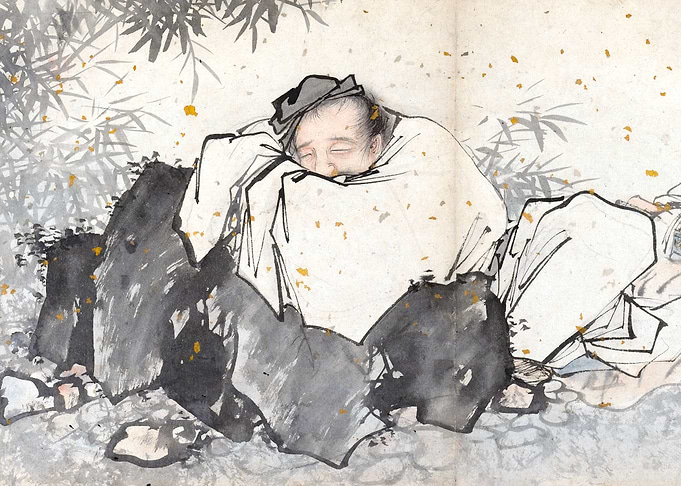 Daoist Immortal Cao Guojiu Chinese Taoist Painting